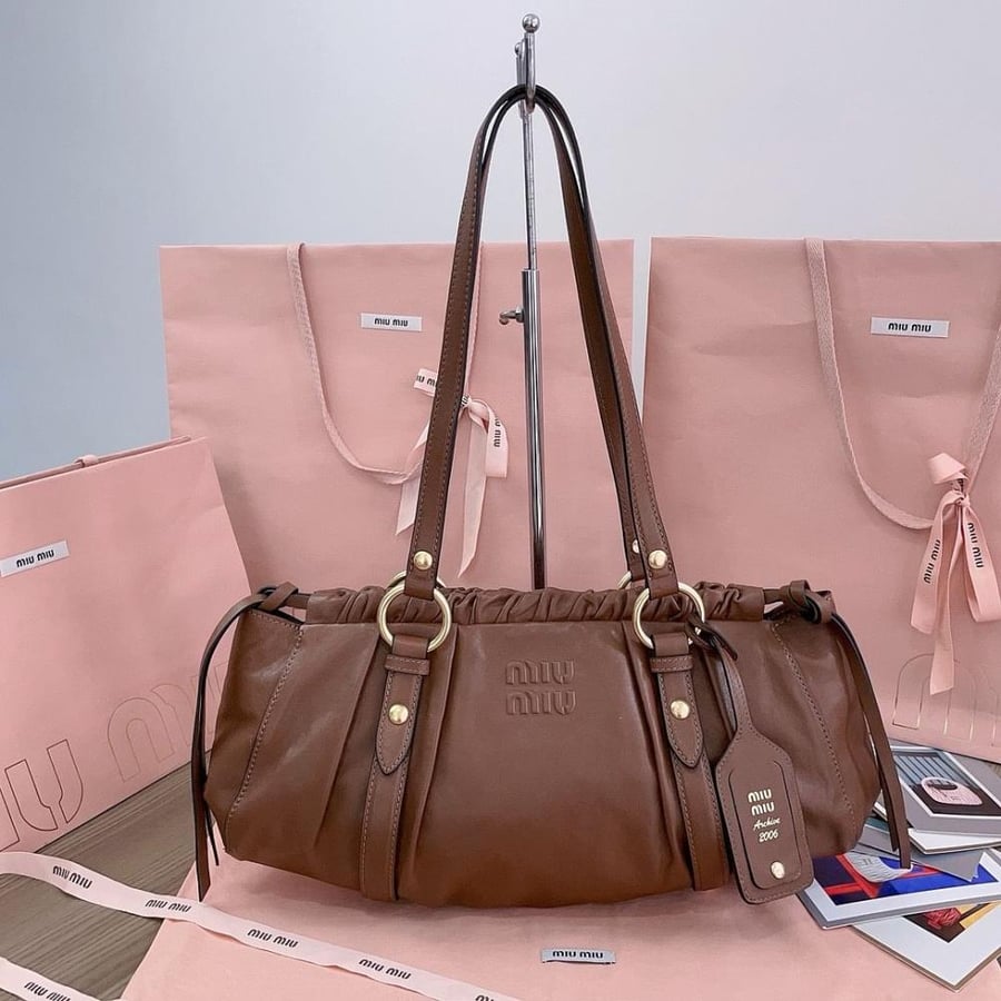 Miu Miu Joie nappa leather medium