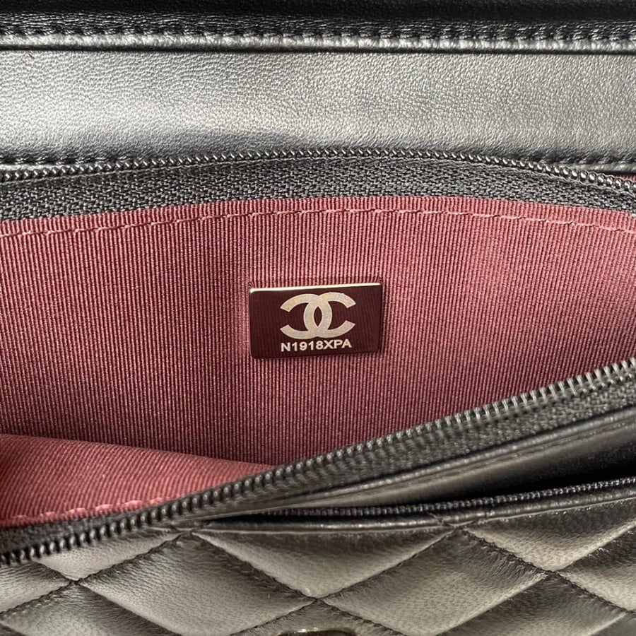 Chanel wallet on chain lamp skin size 19.2cm