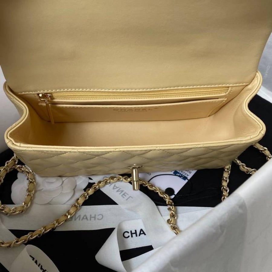 شانيل ‏top handle mini rectangular flap bag ميني