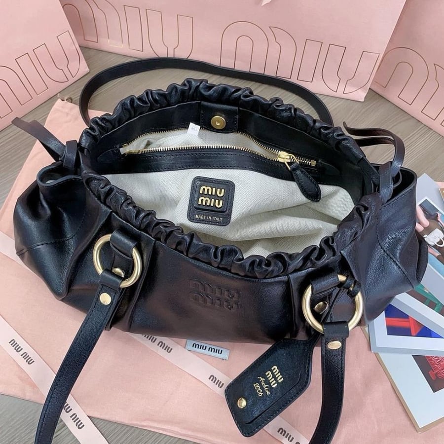 Miu Miu Joie nappa leather medium