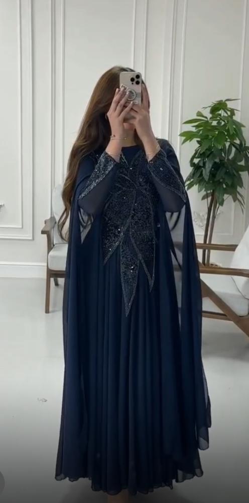 فستان سهره جورجيت شك كحلي