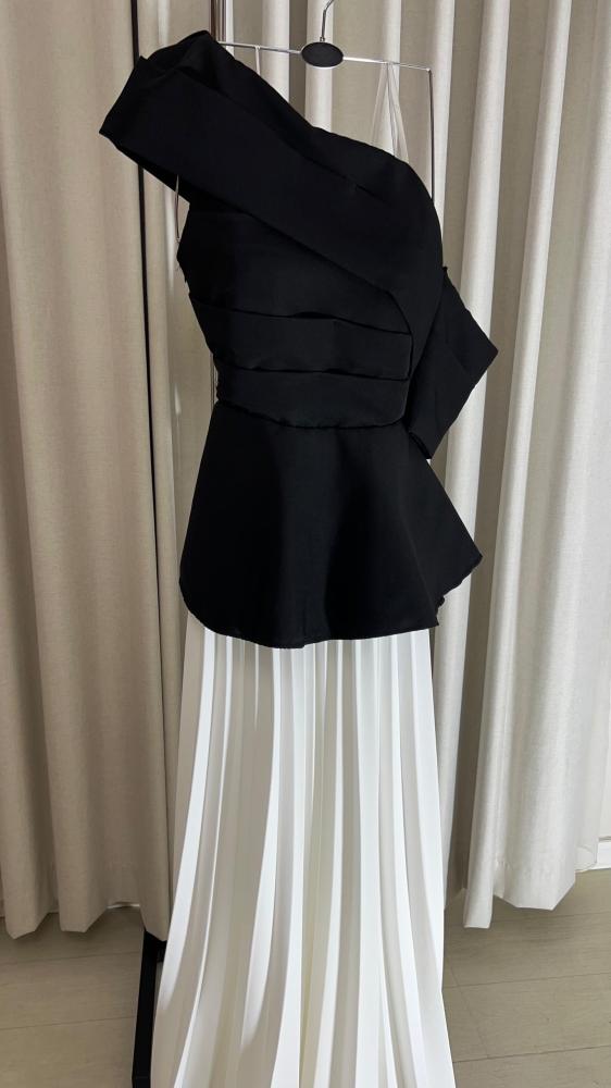 Eid dress soft black and white
