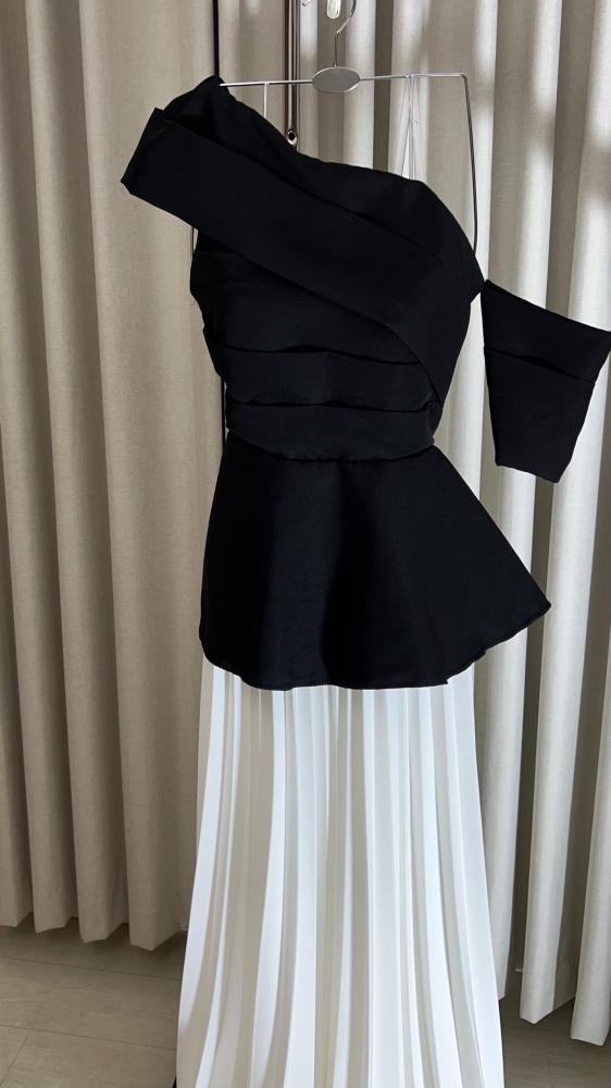 Eid dress soft black and white