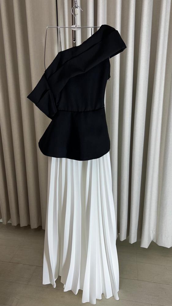 Eid dress soft black and white