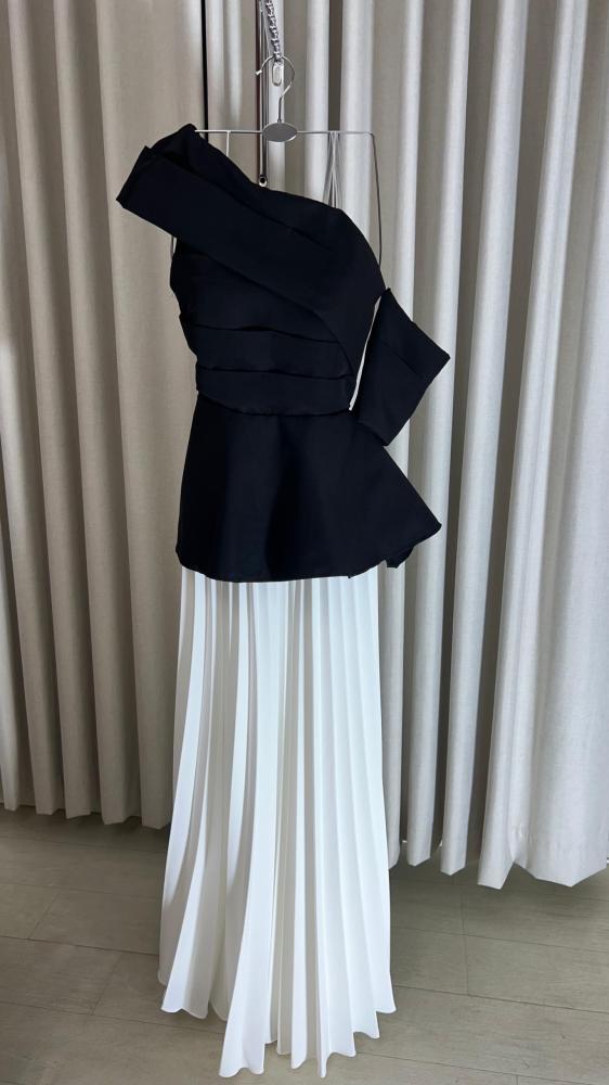 Eid dress soft black and white