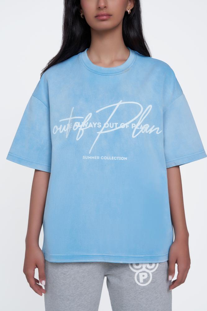 Baby blue washed T-shirt