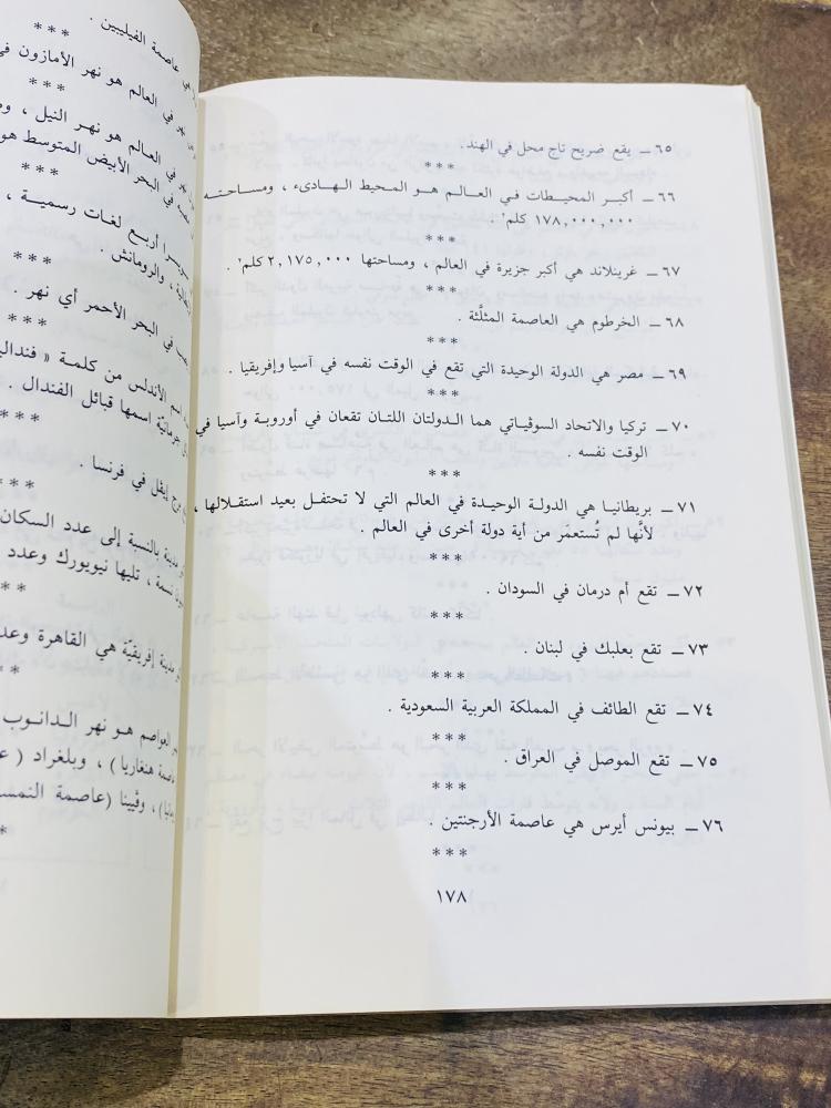 من البنود المميزة؛ كتاب بعنوان اختبر معلوماتك طبع عام ١٩٩١م