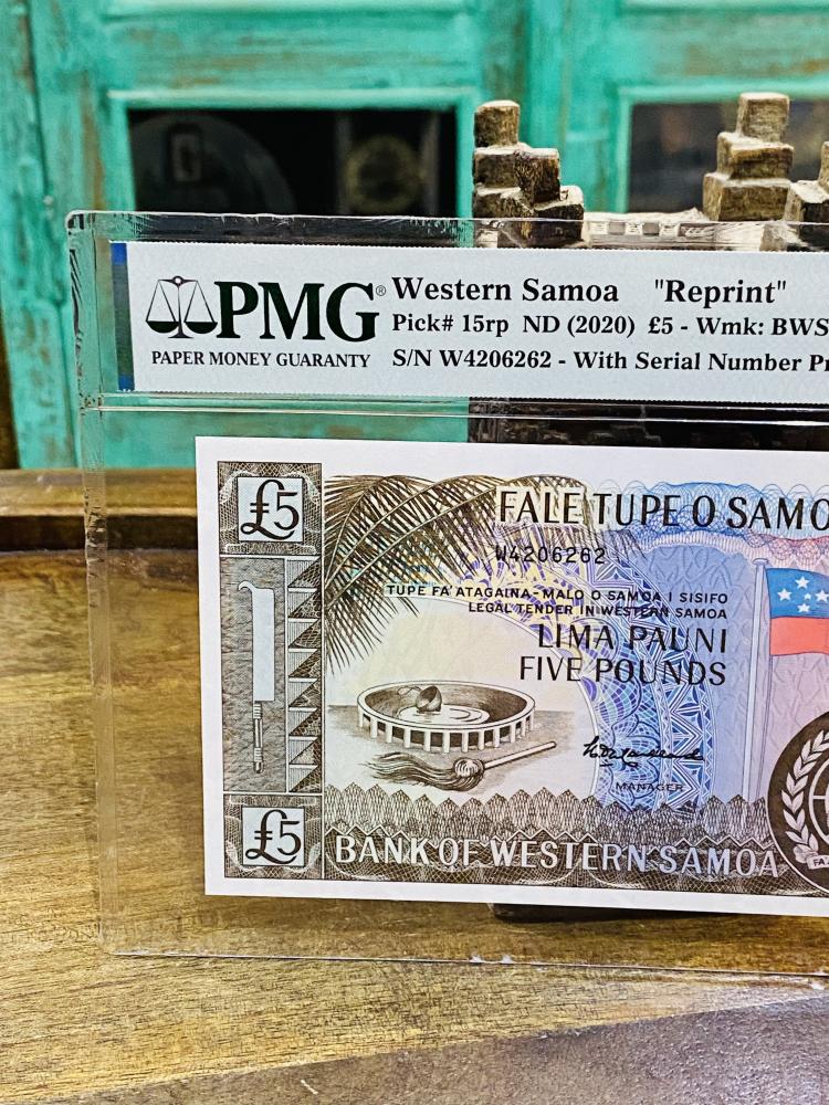 عملة ساموا الغربية فئة ٥ تقييم ٦٦ من شركة (PMG)