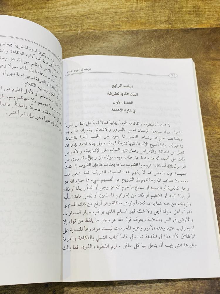 من البنود المميزة؛ كتاب بعنوان نزهة في ربيع الأدب؛ الطبعة الأولى عام ١٤٢٢هـ ٢٠٠١م