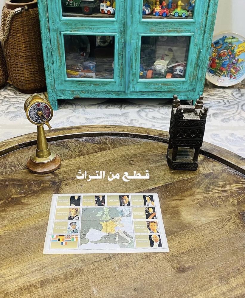 من النوادر؛ شيت طوابع إمارة عجمان وملحقاتها عام ١٩٧٣م