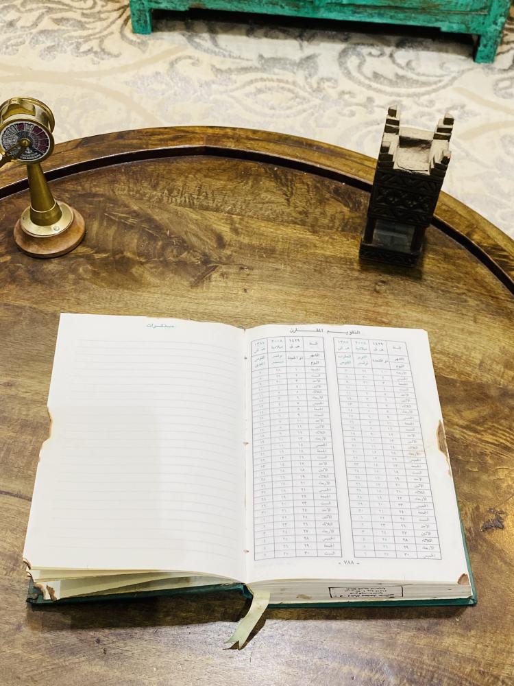 من البنود المميزة؛ تقويم أم القرى المقارن من عام ١٣٠٠هـ إلى ١٤٢٩هـ؛ الحالة كما هو واضح في الصور