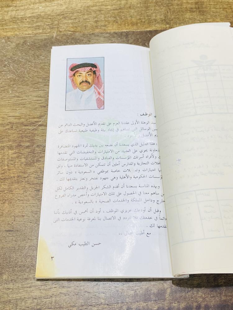 من النوادر؛ كتيب من الخطوط السعودية العدد الأول من السنة الأولى عام ١٩٨٨م بعنوان دليل الموظف للتخفيضات