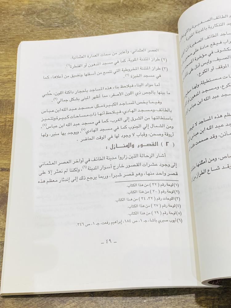 من البنود الجميلة والمميزة؛ كتاب بعنوان مدخل إلى الآثار الإسلامية في منطقة الطائف طبع عام ١٤١٤هـ ١٩٩٣م مليء بالصور