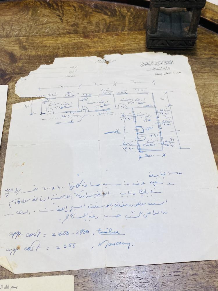من البنود الشحيحة؛ عدد ٣ ورقات متنوعة من وزارة المعارف في الثمانينات الهجرية أي من آكثر من ٦٠ عام ( يعتبر من البنود المتحفية المميزة) السعر للجميع
