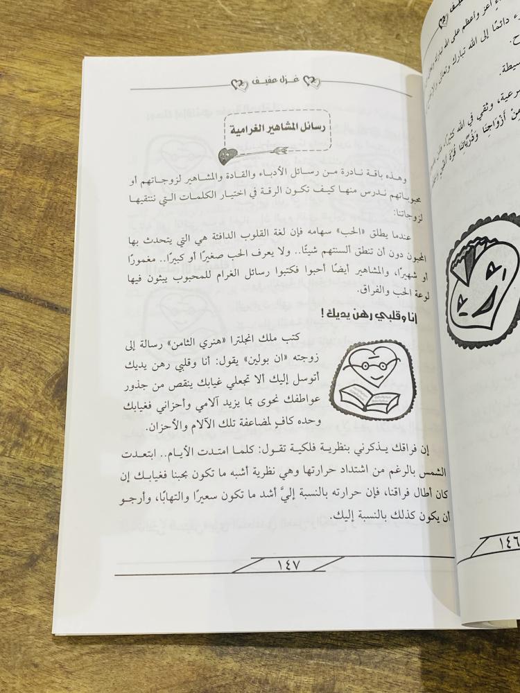 من البنود المميزة؛ كتاب بعنوان غزل عفيف طبع عام ١٤٢٦هـ ٢٠٠٥م