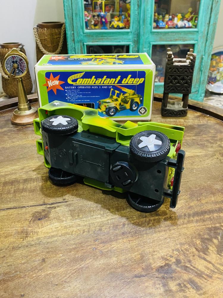 Old car stored in cardboard excellent storage not used and not tested and for sale as decoration
