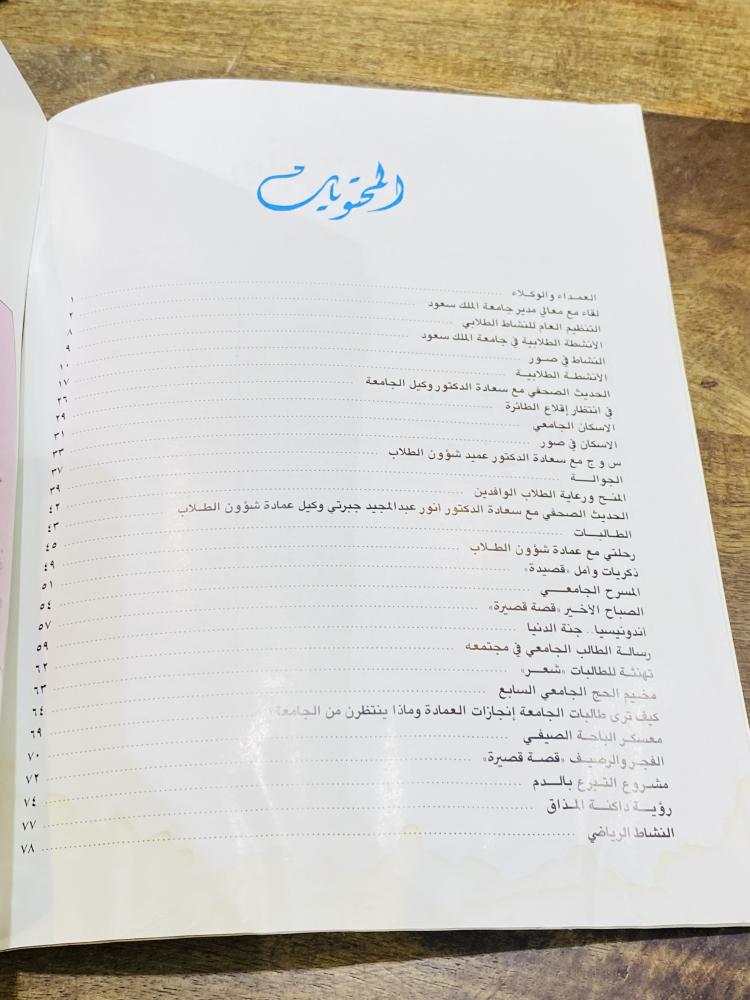 من النوادر؛ مجلة الطالب عام ١٤٠٢هـ ١٩٨٢م صادرة من عمادة شؤون الطلاب بجامعة الملك سعود؛ تحمل العديد من الصور الخاصة بطلاب الجامعة