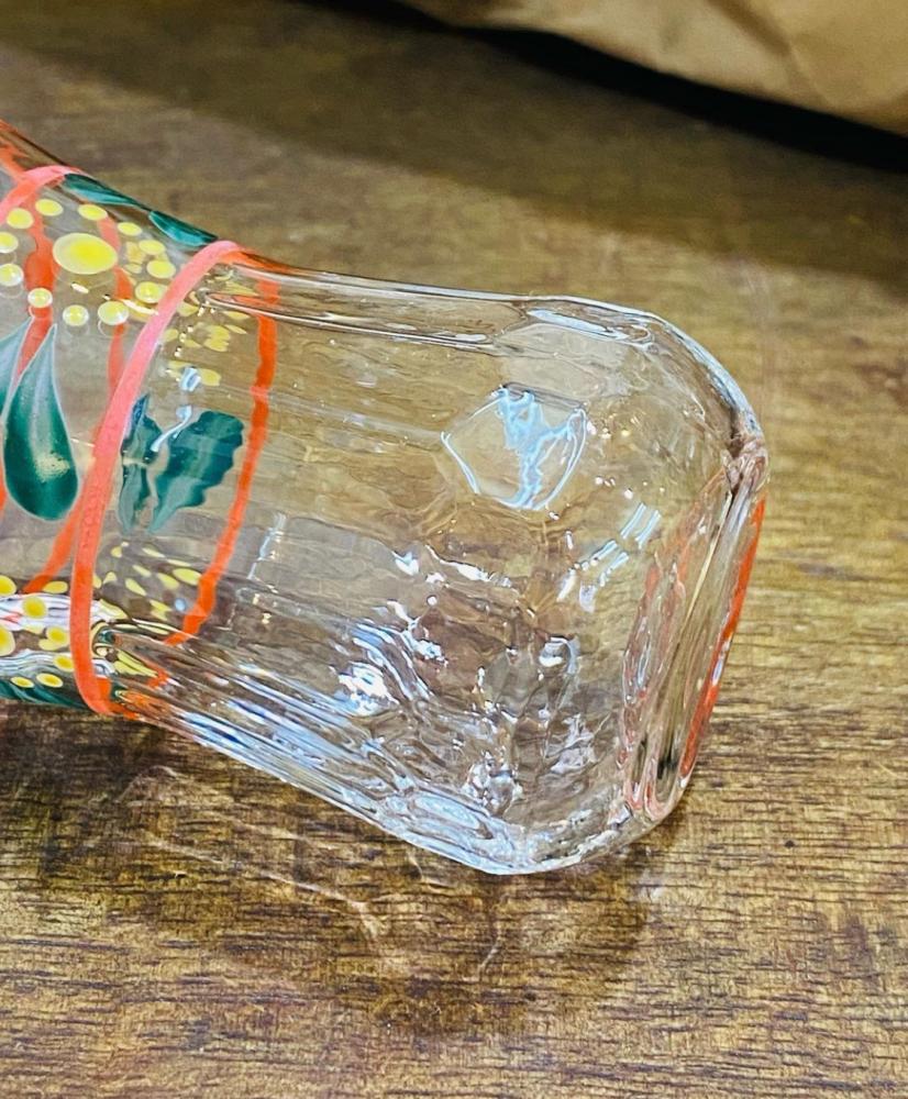 One of the very rare items; a wrapper containing handmade cups wrapped in straw; made especially for one of the palaces; about seventy years old; Czechslovakian craftsmanship; the price for the entire wrapper 12 cups