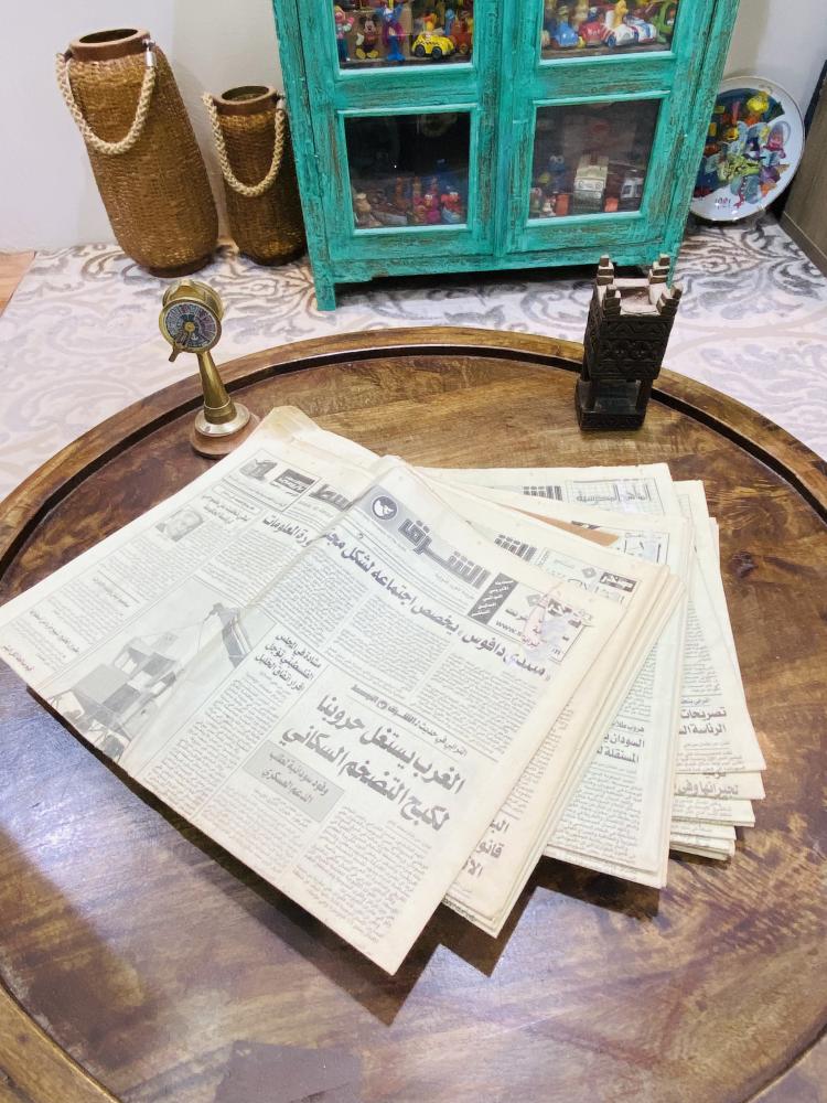 من البنود المميزة؛ جريدة الشرق الأسط بتواريخ مختلفة من ١٤١٤هـ إلى ١٤١٧هـ؛ السعر للحبة الواحدة حسب التاريخ المتوفر (المتوفر المعروض فقط)