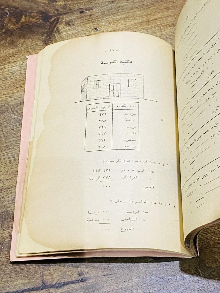 من البنود الشحيحة؛ كتاب الحساب الحديث وهو مقرر من وزارة المعارف للسنة الثانية الإبتدائية عام ١٣٨٥هـ  أي من حوالي ٦١ عام