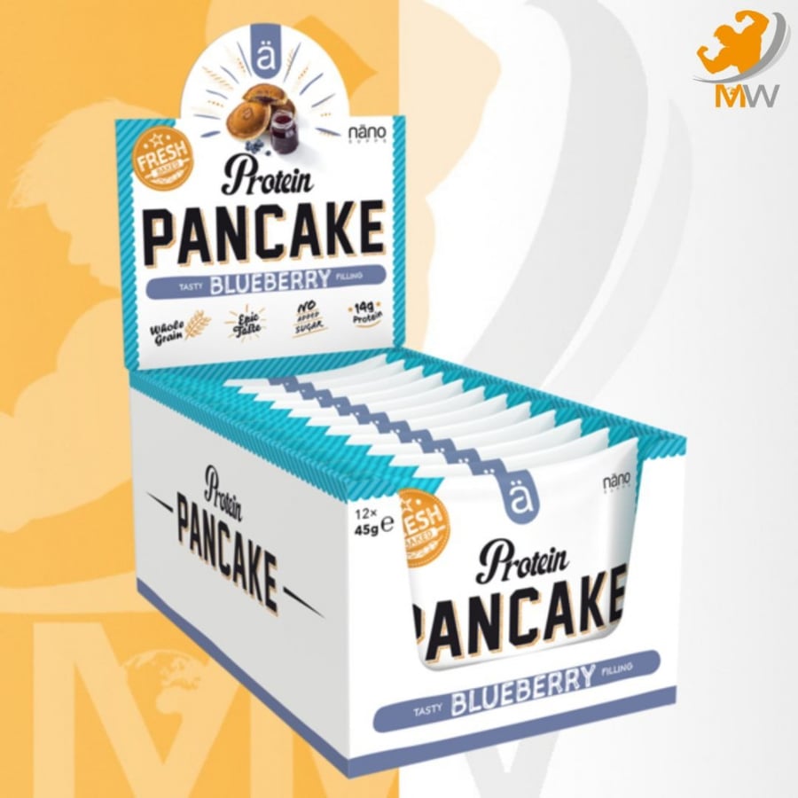 كرتون نانو بانكيك بالبروتين توت أزرق 12 حبه NANO Pancake