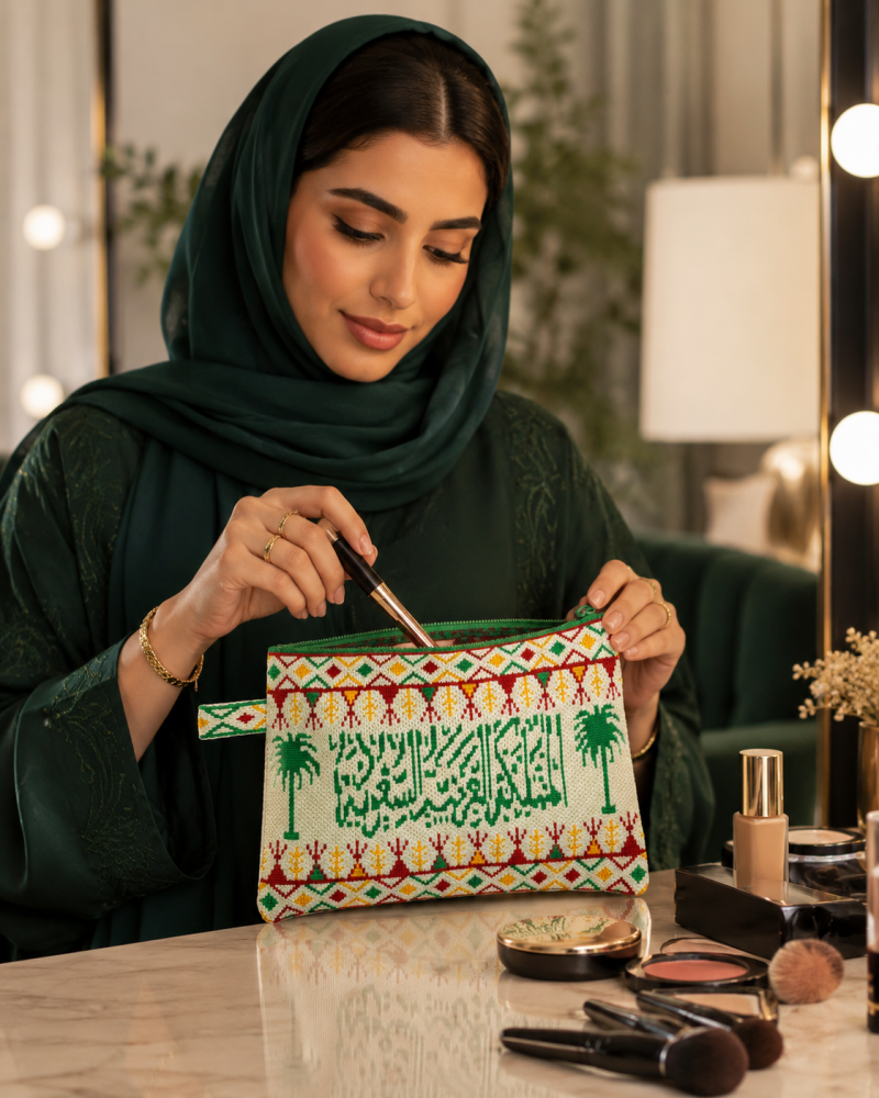 Classic Al-Qatt Al-Asiri Handmade Woven Pouch | Saudi Souvenir