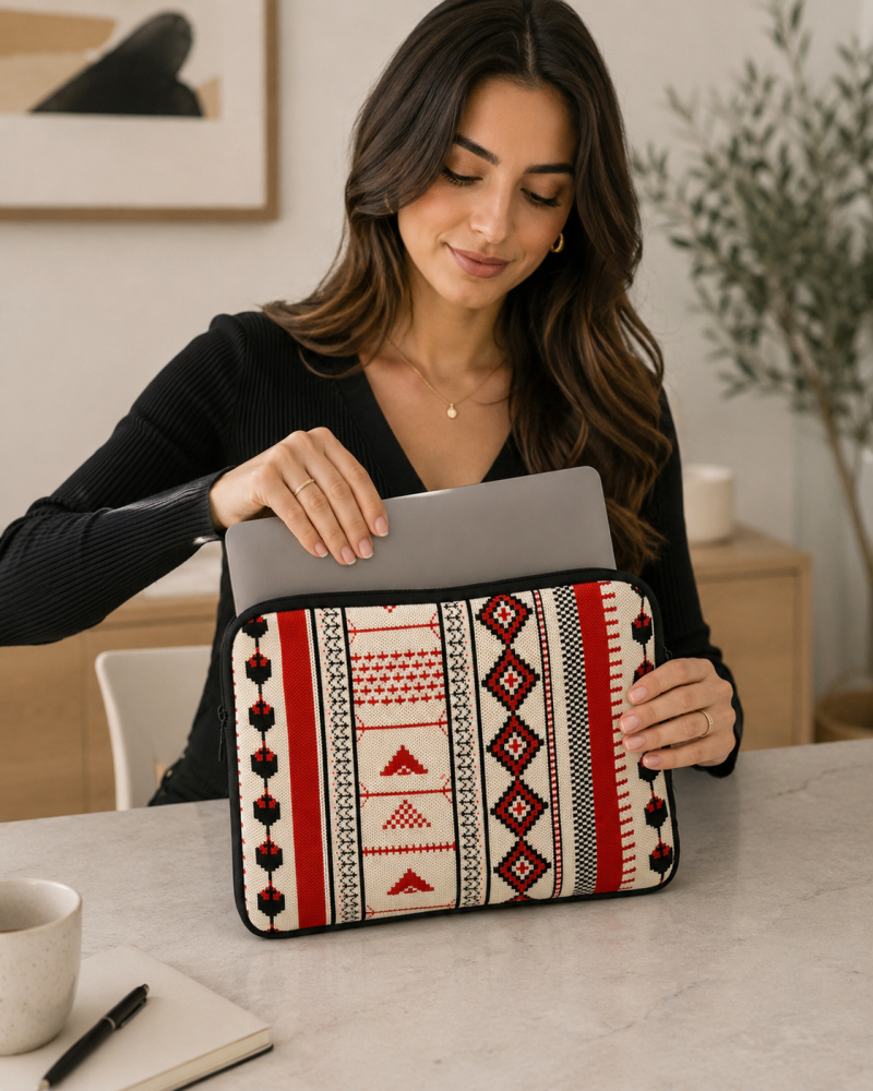 Classic Sadu Handmade Woven Laptop Sleeve | Saudi Souvenir