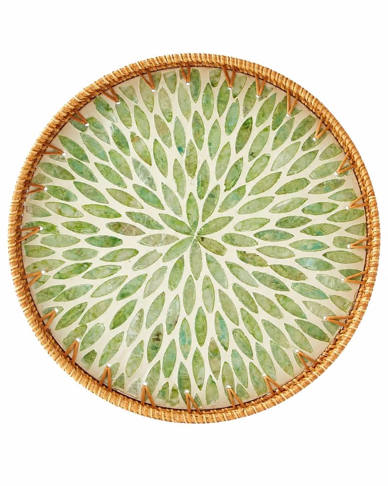 Round Shell Mosaic Serving Tray | Saudi Souvenir
