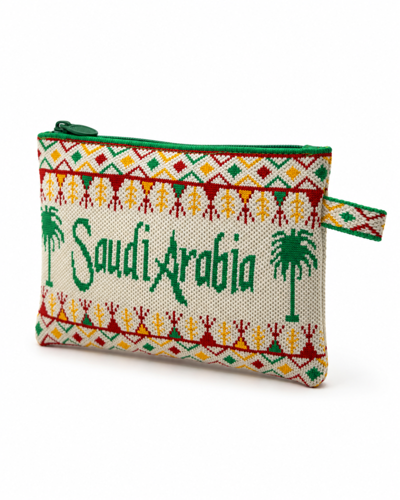 Classic Al-Qatt Al-Asiri Handmade Woven Pouch | Saudi Souvenir