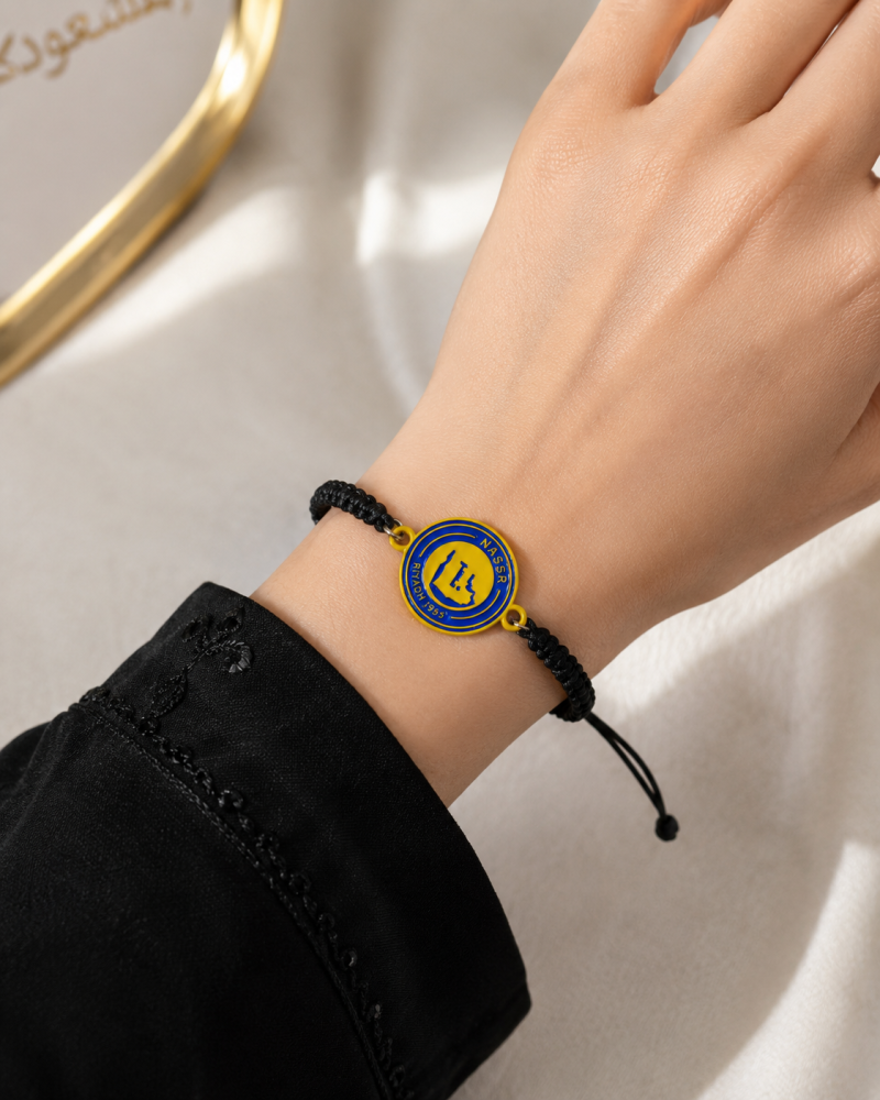 Al Nassr Club Adjustable Rope Bracelet | Saudi Football Souvenir