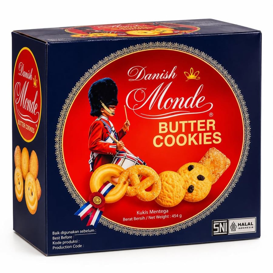 كوكيز الزبدة موندي الأصلي Danish Monde - علبة الضيافة الكلاسيكية (454 جم)