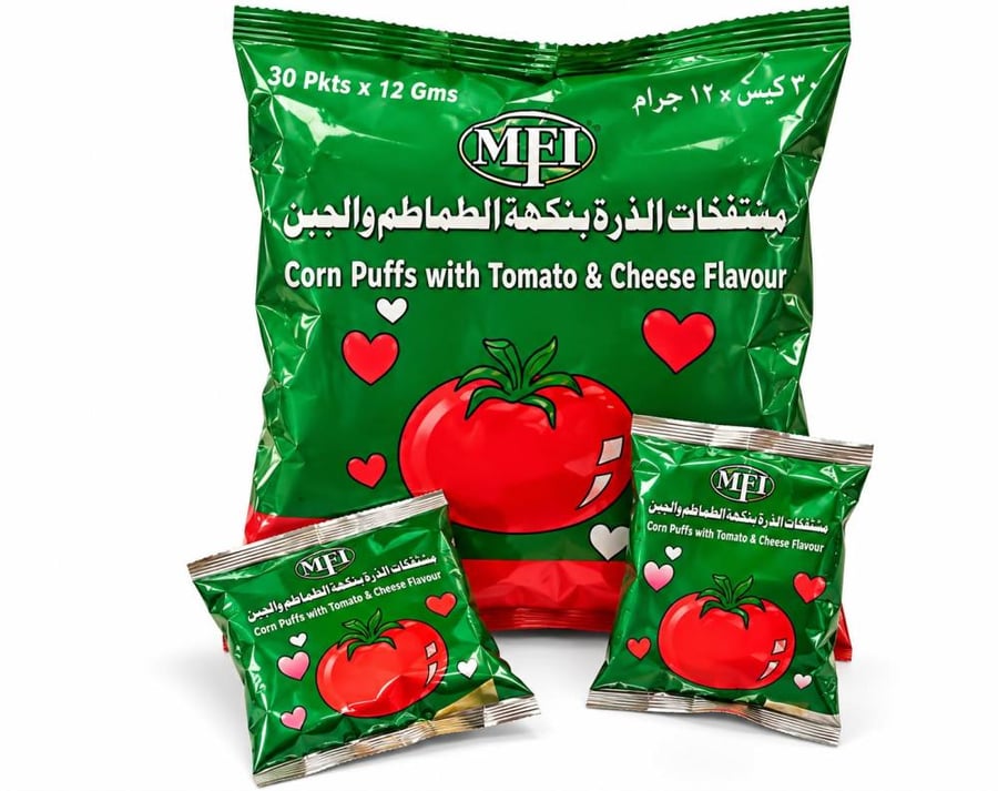 شيبس بنكهة الطماطم و الجبنة 12جم