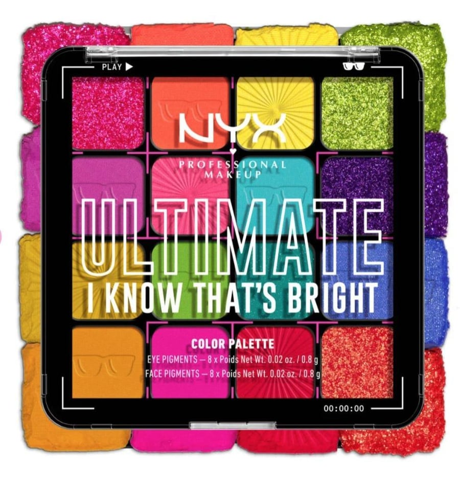 باليت التيميت الوان براقة نكس - 16 لون NYX PALETTE