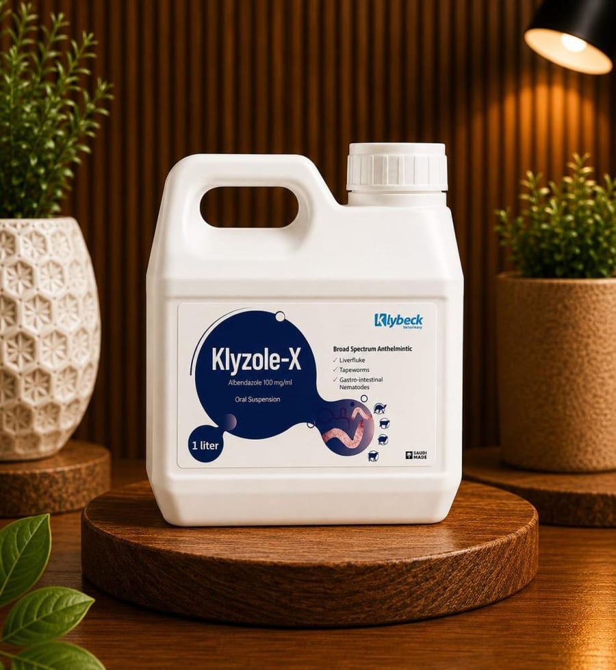 كلاي زول اكس شراب معلق للابقار والاغنام (1لتر) KLYZOLE-X