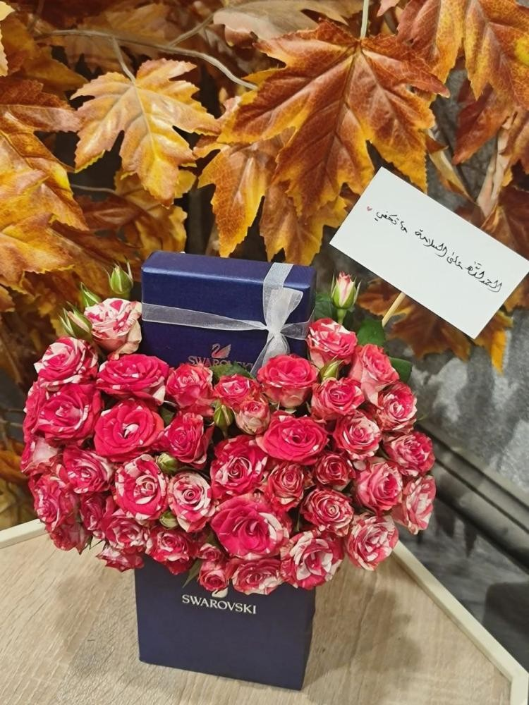 سلسال دائري مزود بكريستال مذهلة