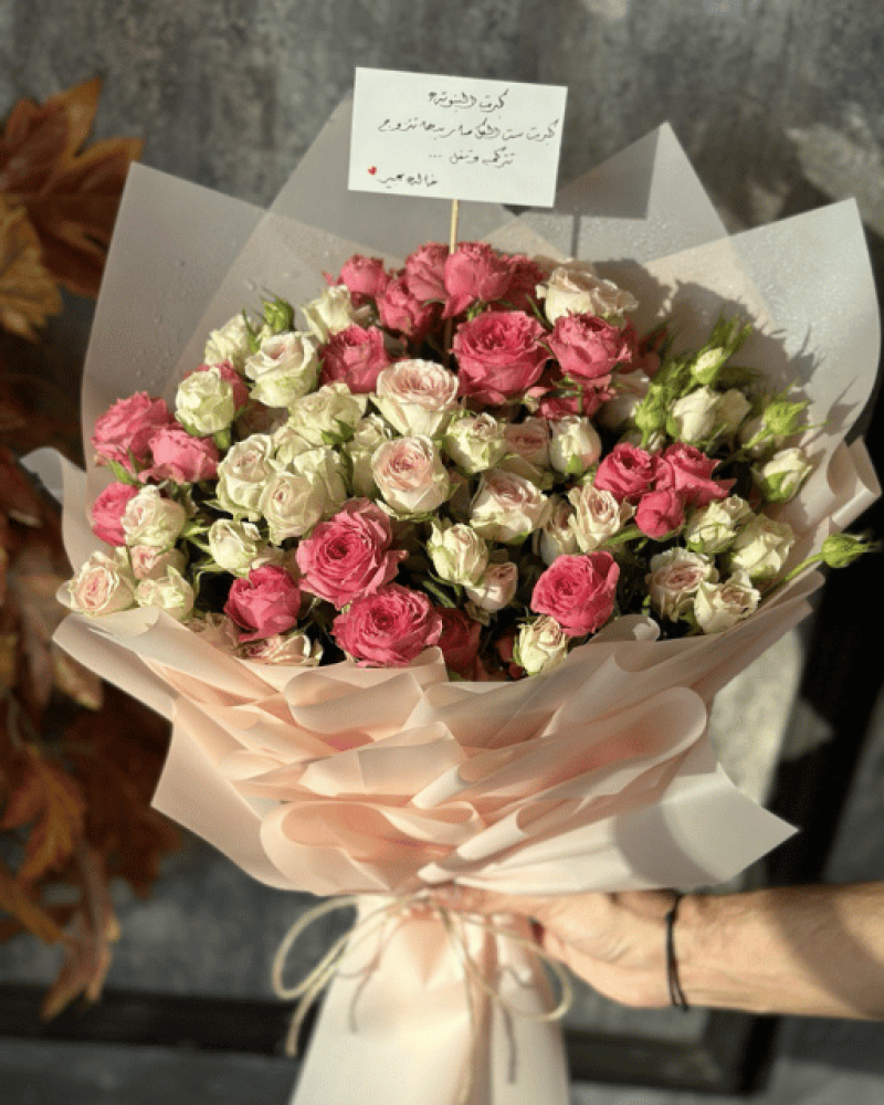 باقة ورد بيبي روز متناسقة