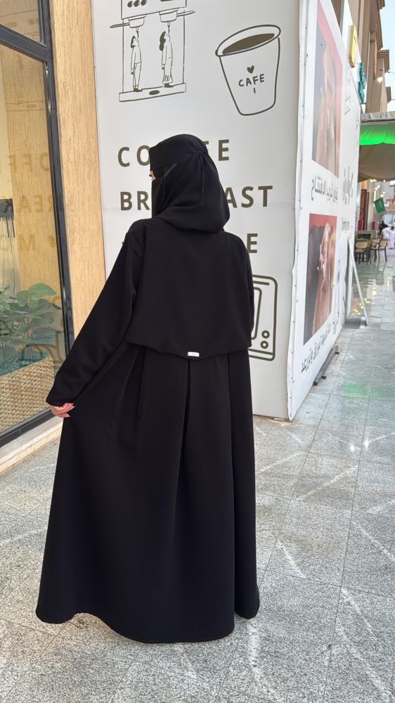 عبايه كويتيه نص كلوش قماش كوبا كوري