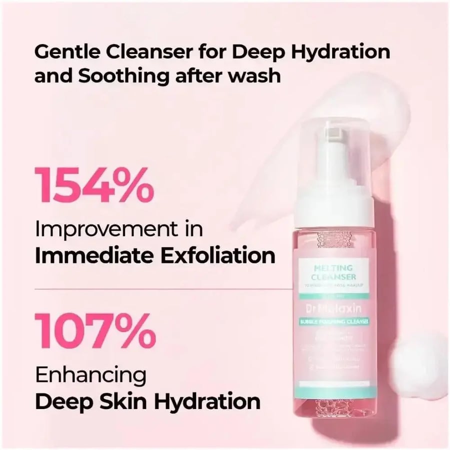 Dr. Melaxin Deep Foaming Cleanser for Makeup Removal and Pore Cleansing 150 ml