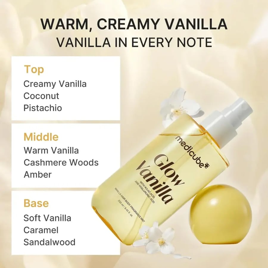 بخاخ معطر للجسم والشعر برائحة الفانيليا من ميديكيوب – 250مل