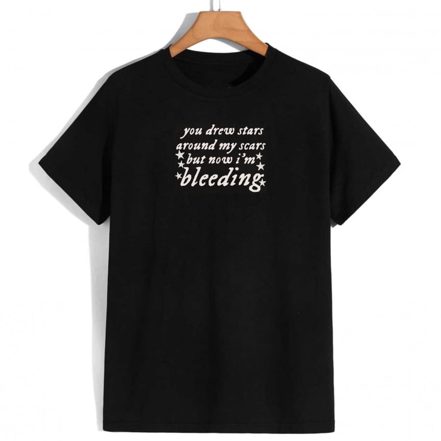Embroidery T-shirt Taylor Swift song