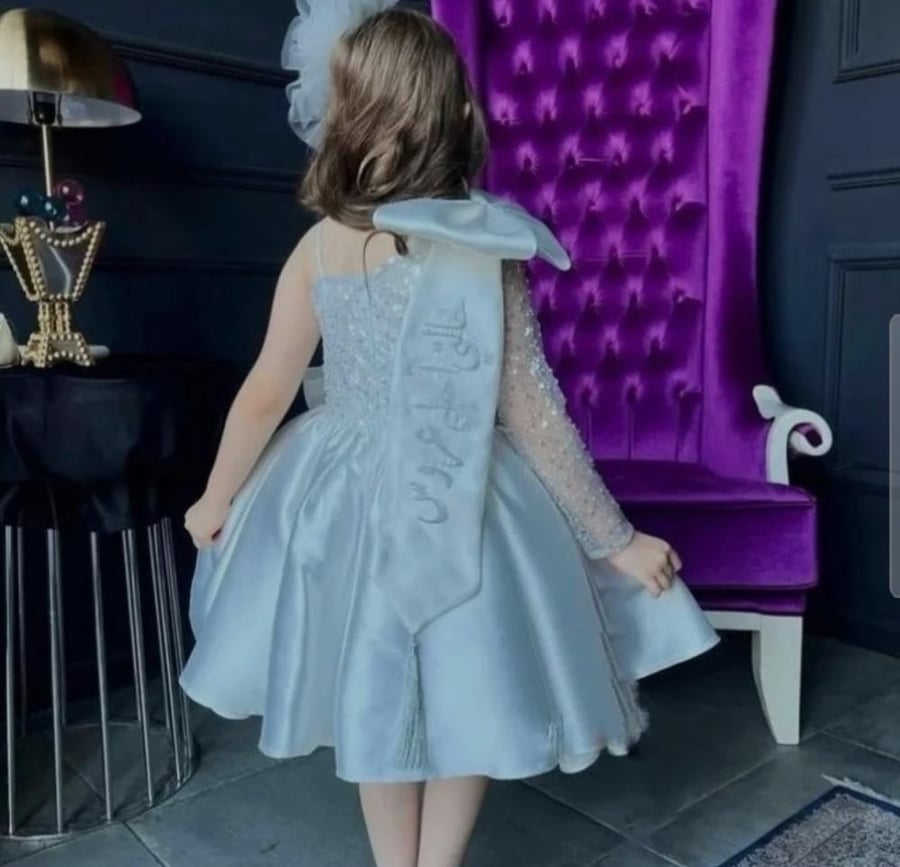 A fluffy crystal dress from Gheem