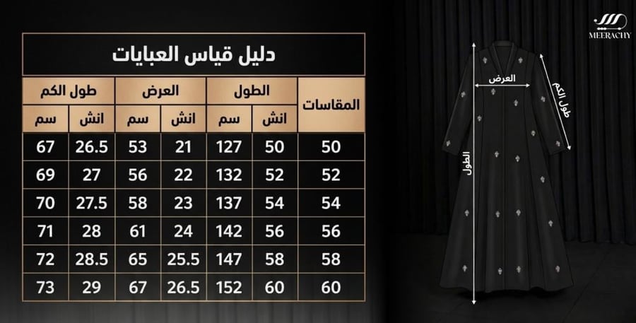 عباية سوداء كريب دبل كلوش