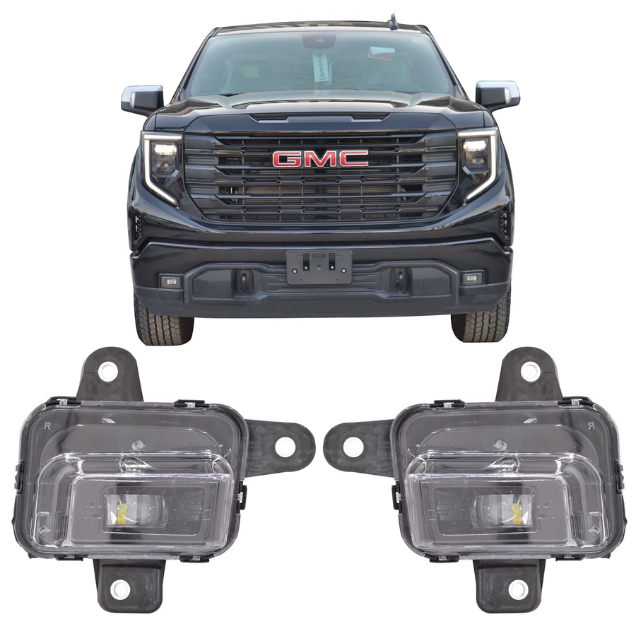 LED fog lights for GMC Sierra 2022, two pieces, right and left