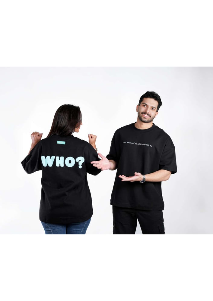 WHO? - Oversized Black T-shirt
