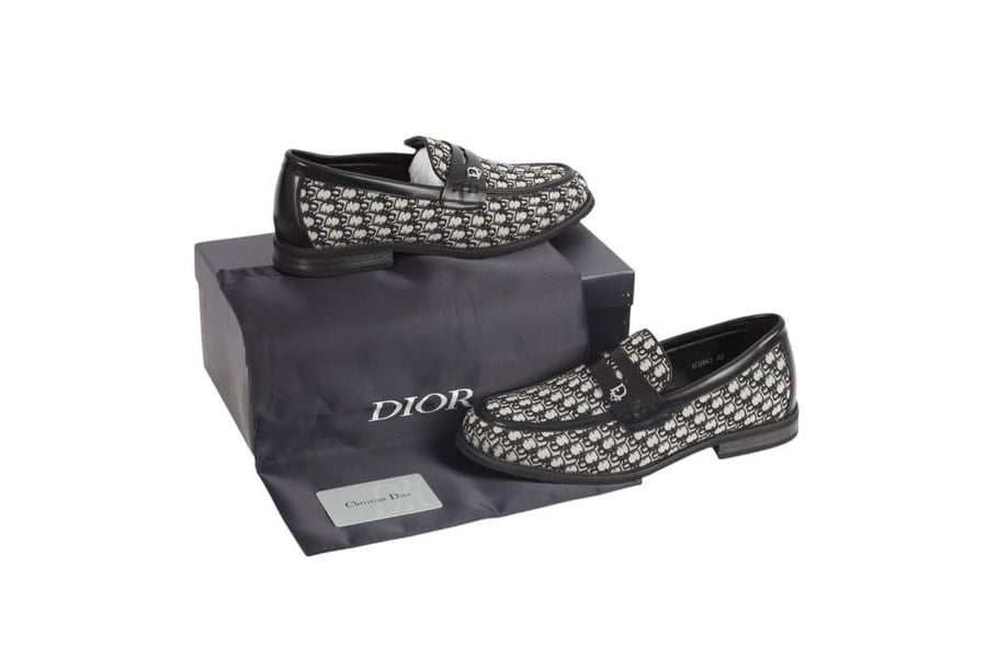 Dior Loafer men's shoe with iconic monogram pattern