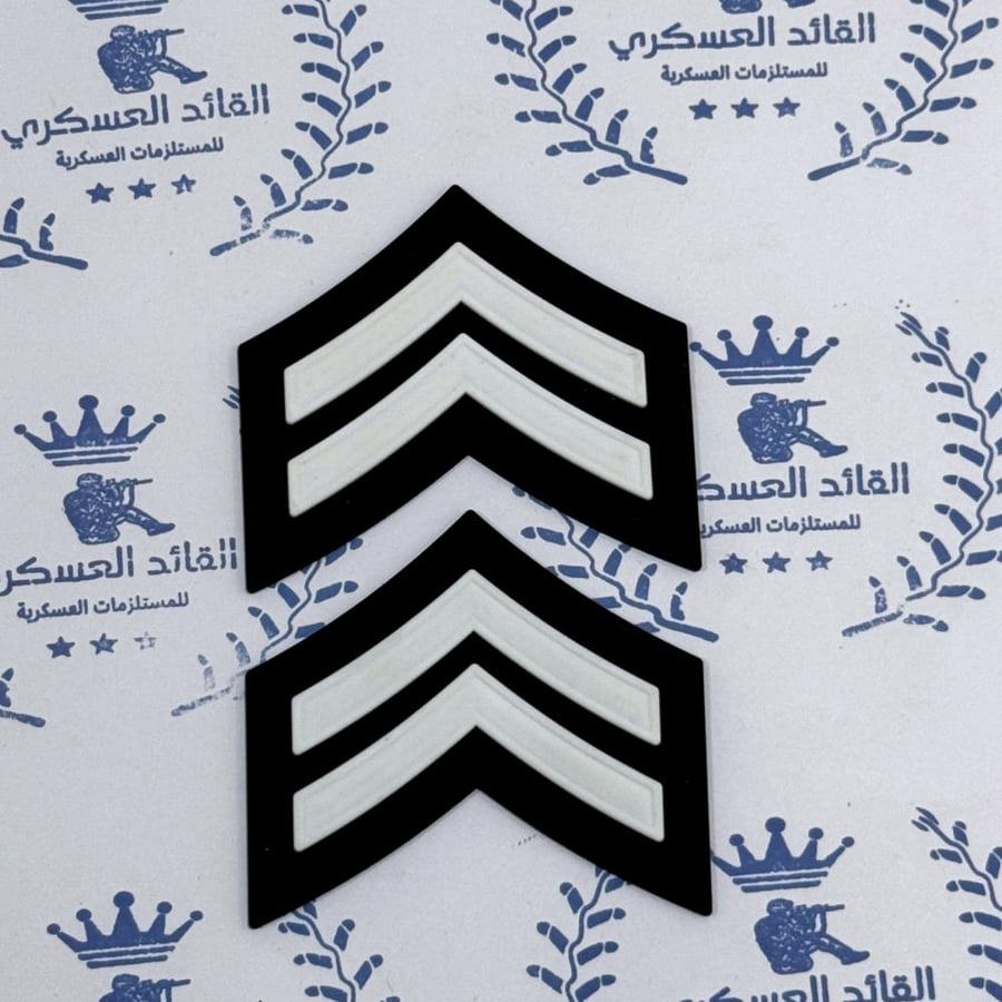 رتب ربل عسكريه افراد عريف قطعتين لون اسود