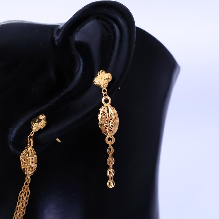 حلق ذهب عيار 21