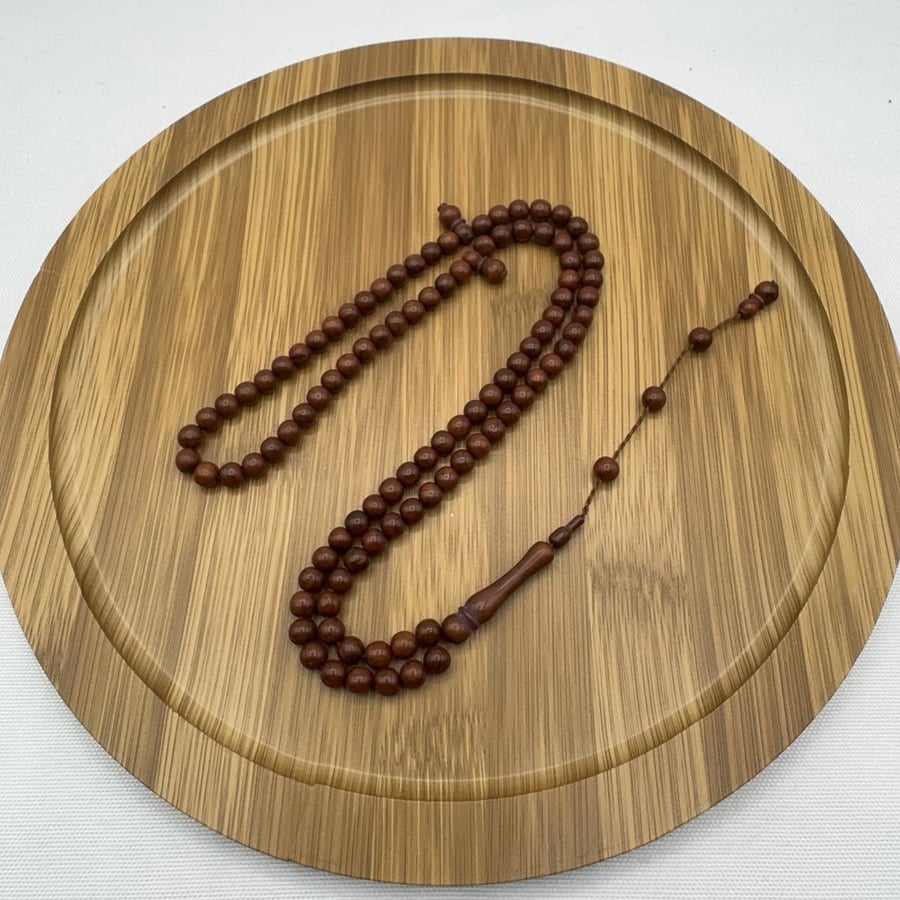 سبحة خشب طبيعي (99 خرزة) ناعمة
