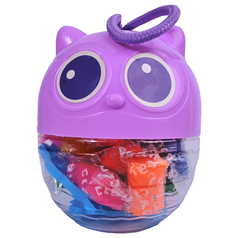 Colored modeling clay owl