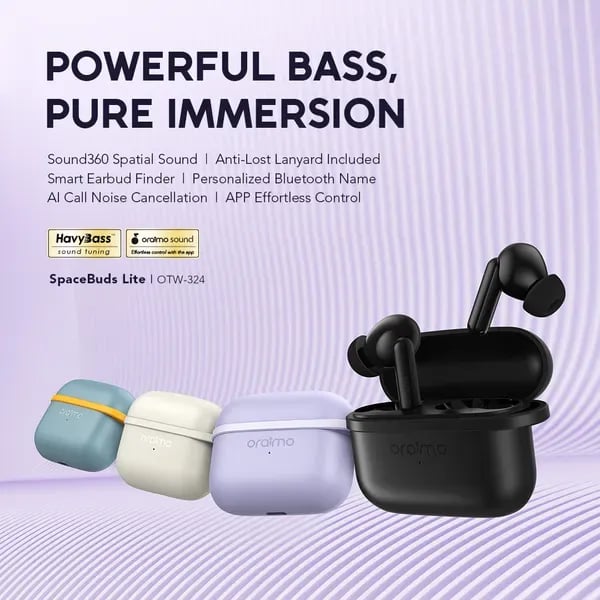 أورايمو SpaceBuds Lite سماعة أذن لا سلكية بصوت محيطي - أسود